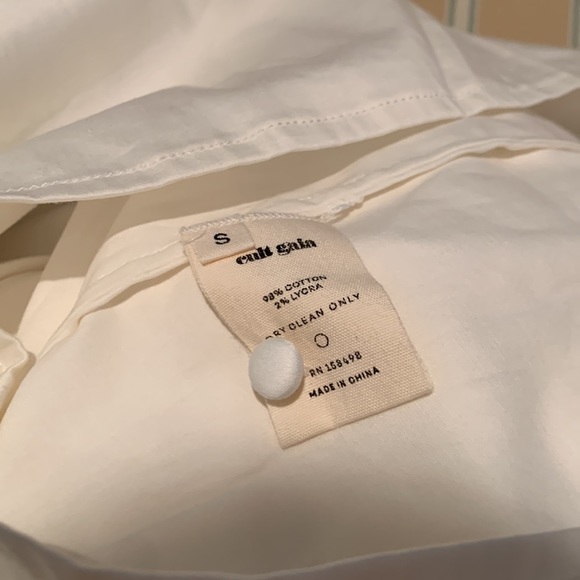 CULT GAIA ZOWIE CUT-OUT MIDI DRESS WHITE COTTON POPLIN FABRICATION SIZE 4 - Picture 16 of 16